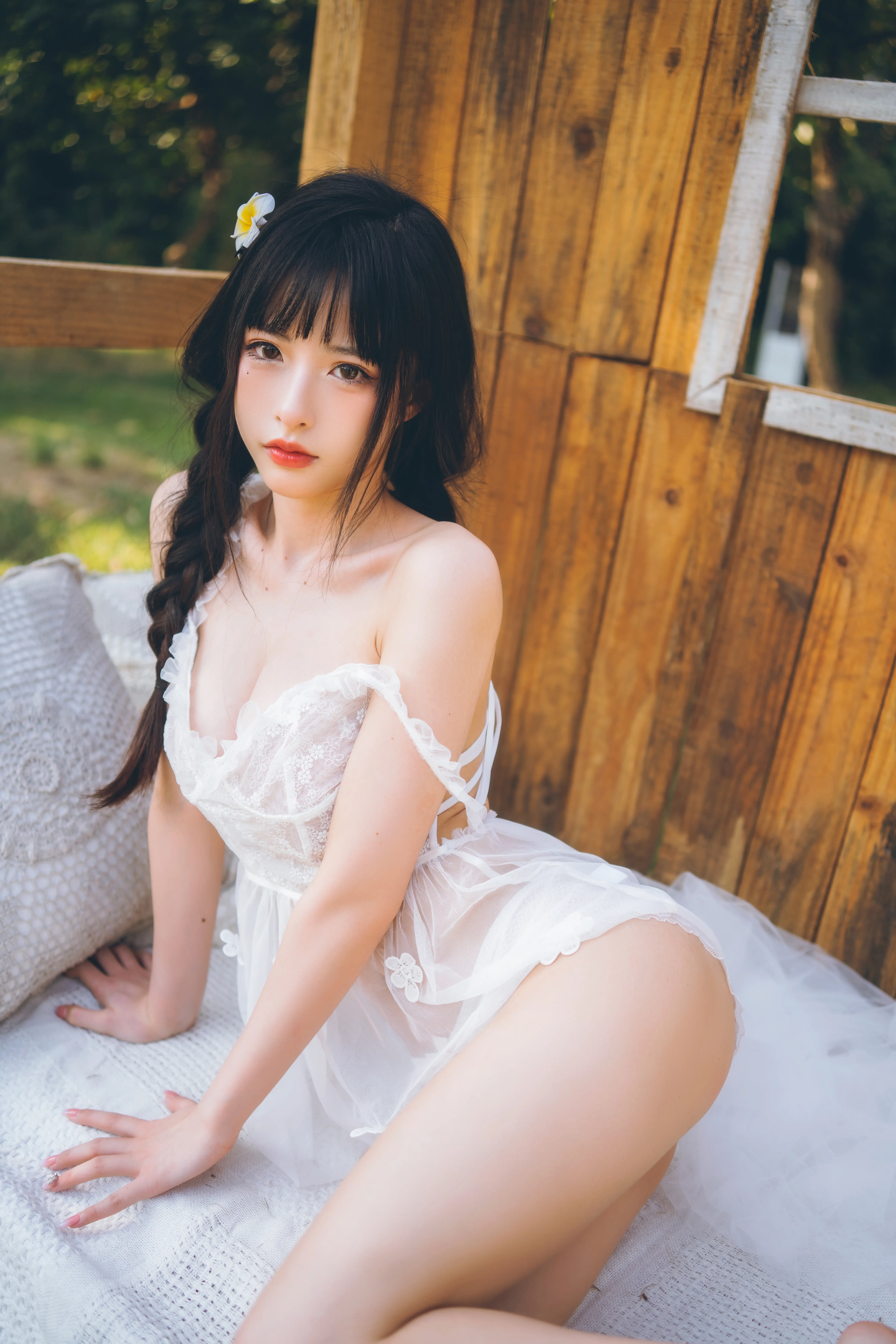 清水由乃 – NO.021 田园蕾丝裙-AQA.CC