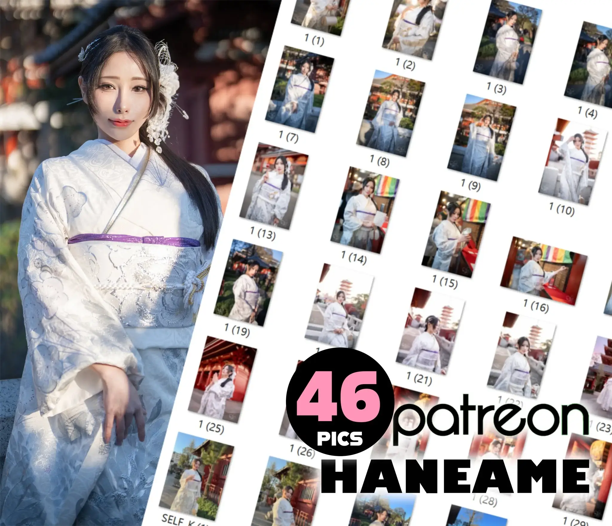 图片[3]-HaneAme雨波 NO.286 24年01月 Original 2024 New year Silver Kimono [33P5V 107MB]-AQA.CC
