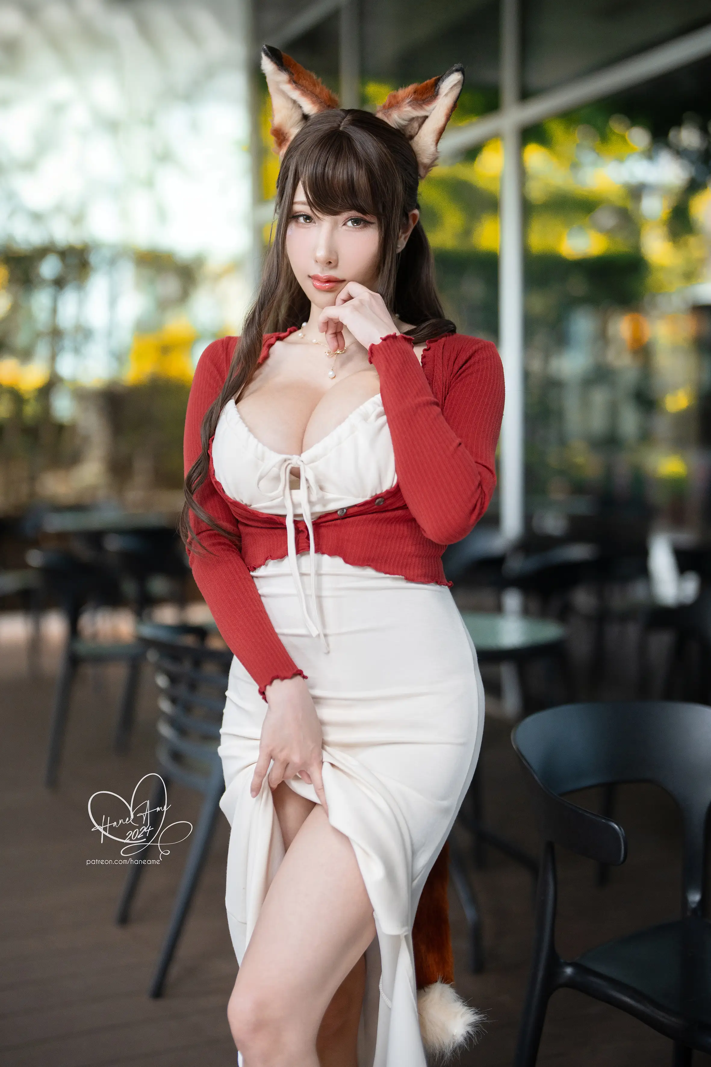 图片[3]-HaneAme雨波 NO.343 2024年11月 原創 寵物女友 秋日狐狸女友咖啡 [46P3V 498MB]-AQA.CC