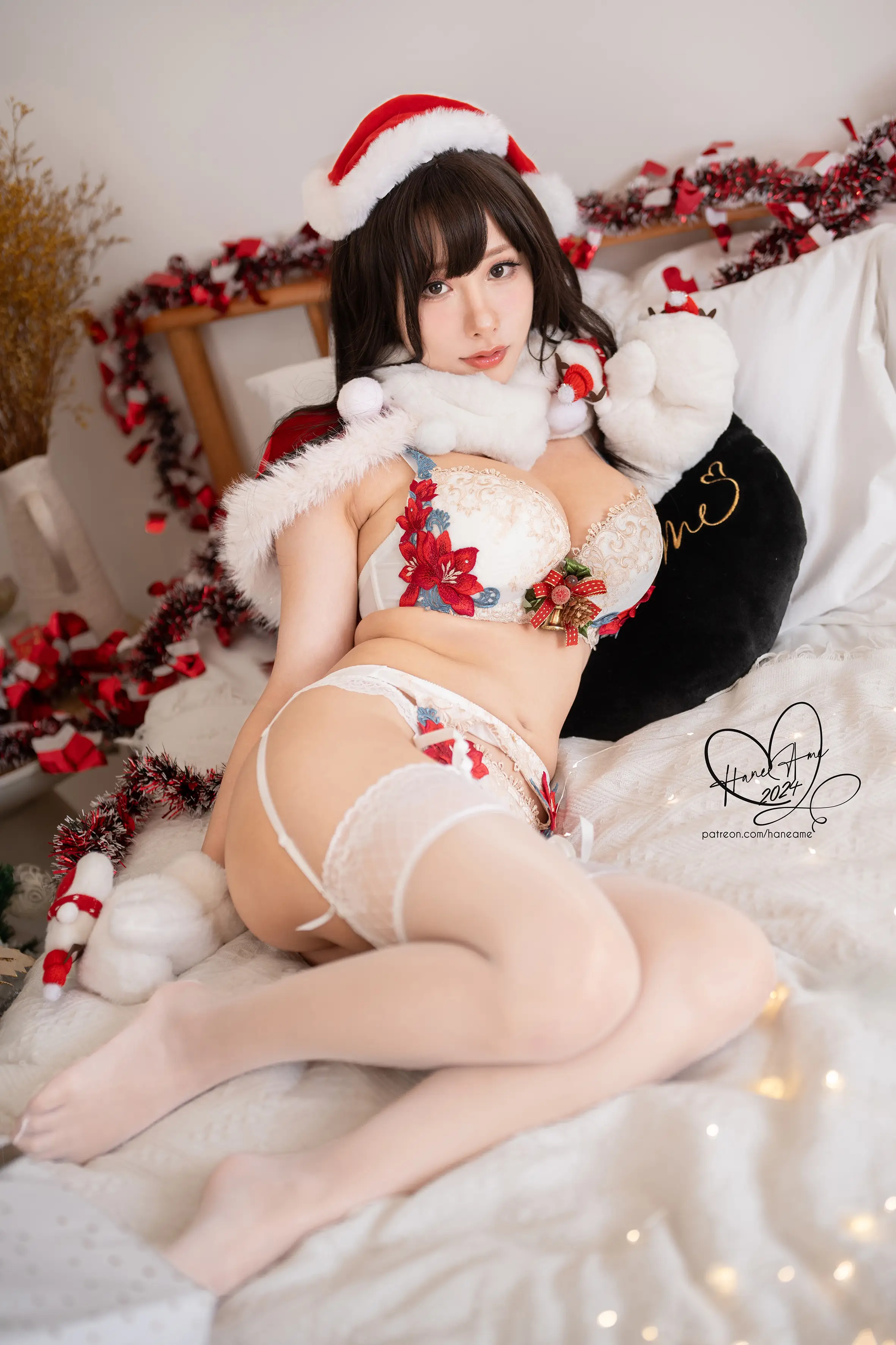 图片[5]-HaneAme雨波 NO.346 2024年12月 原创 2024聖誕節內衣 [40P3V 600MB]-AQA.CC