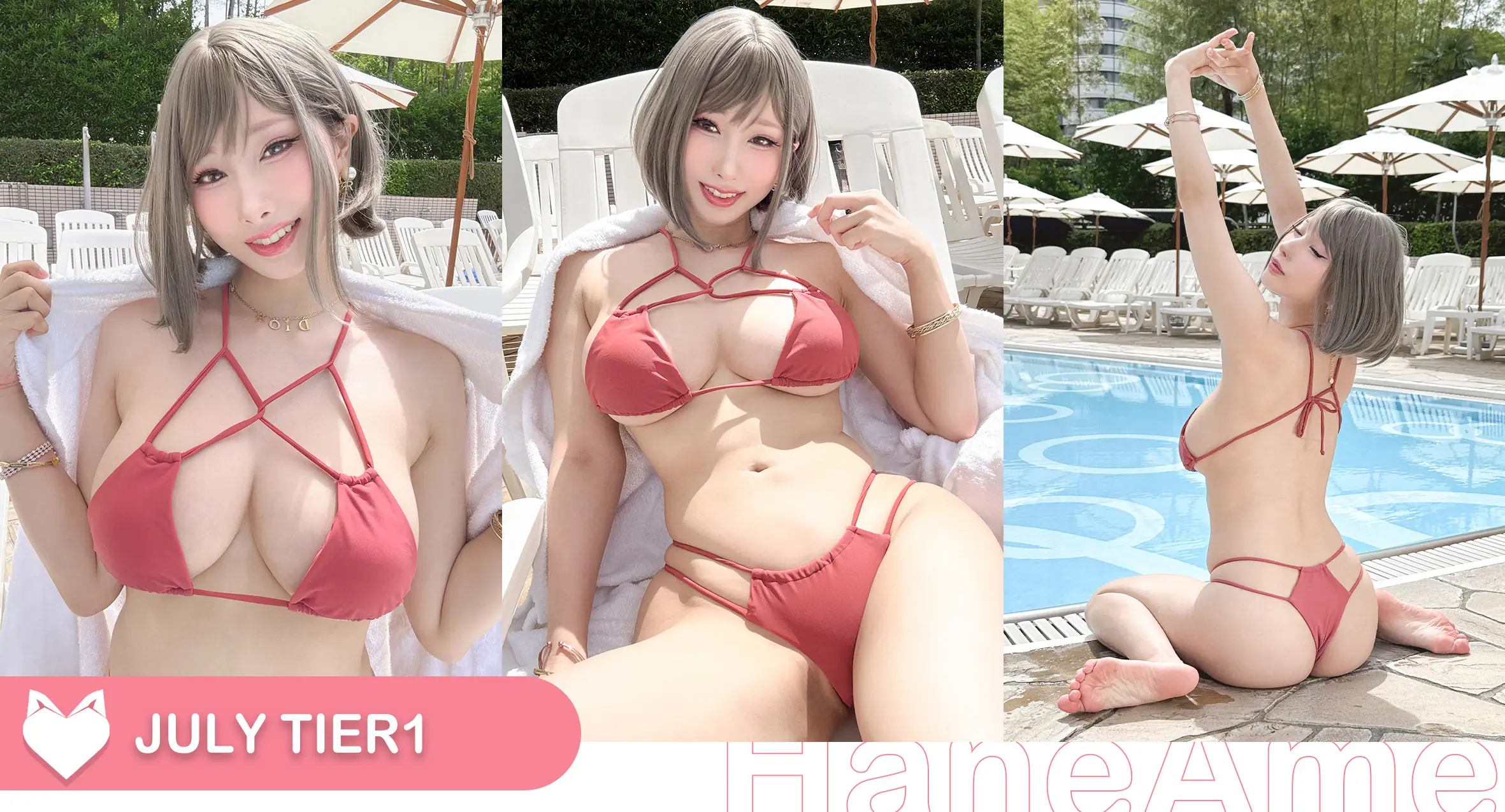 图片[3]-HaneAme雨波 NO.389 原创 橘爆夏日！泳装 [55P8V 1.4GB]-AQA.CC