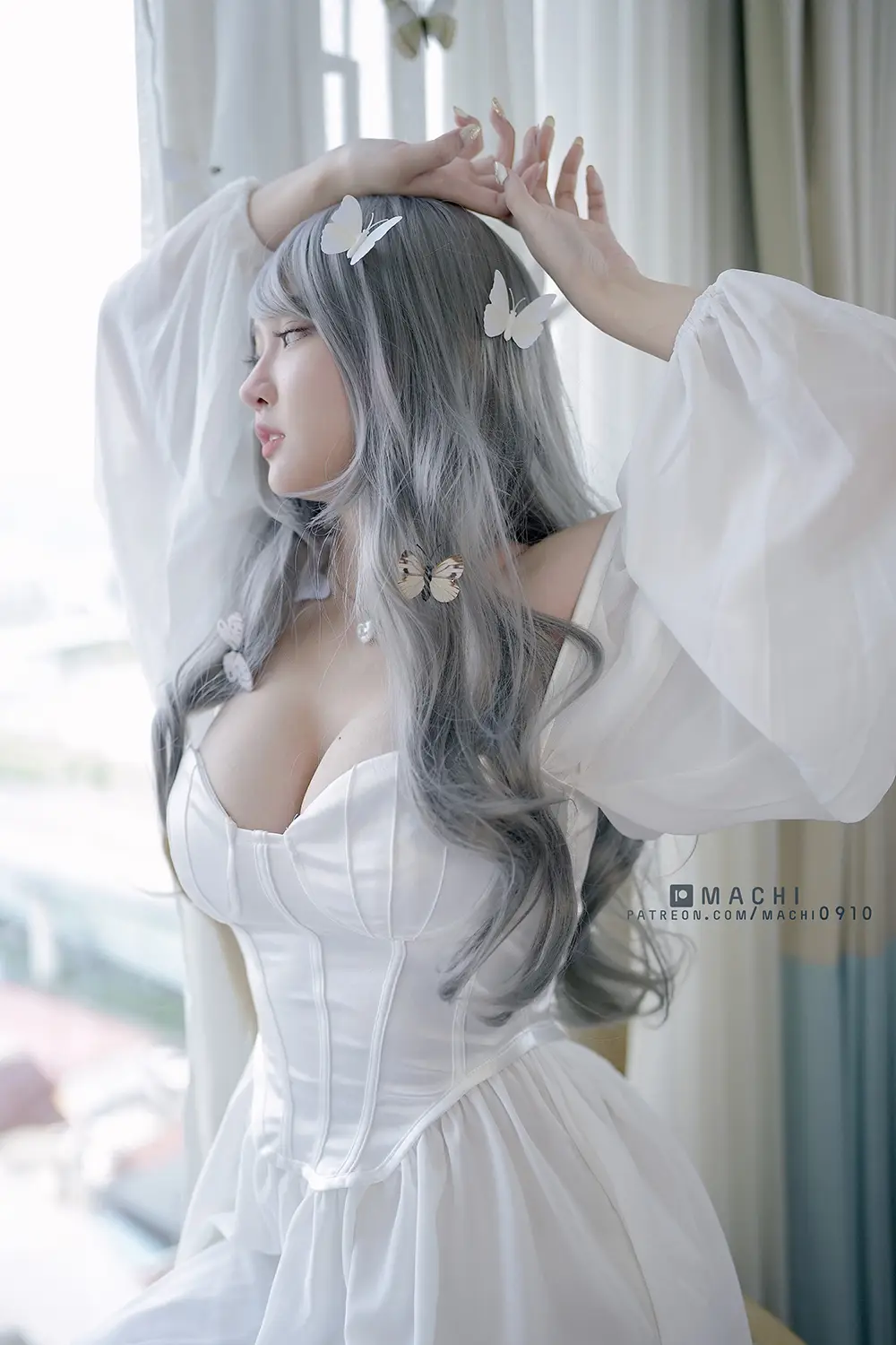 Machi馬吉 NO.07 白丝吊带-AQA.CC
