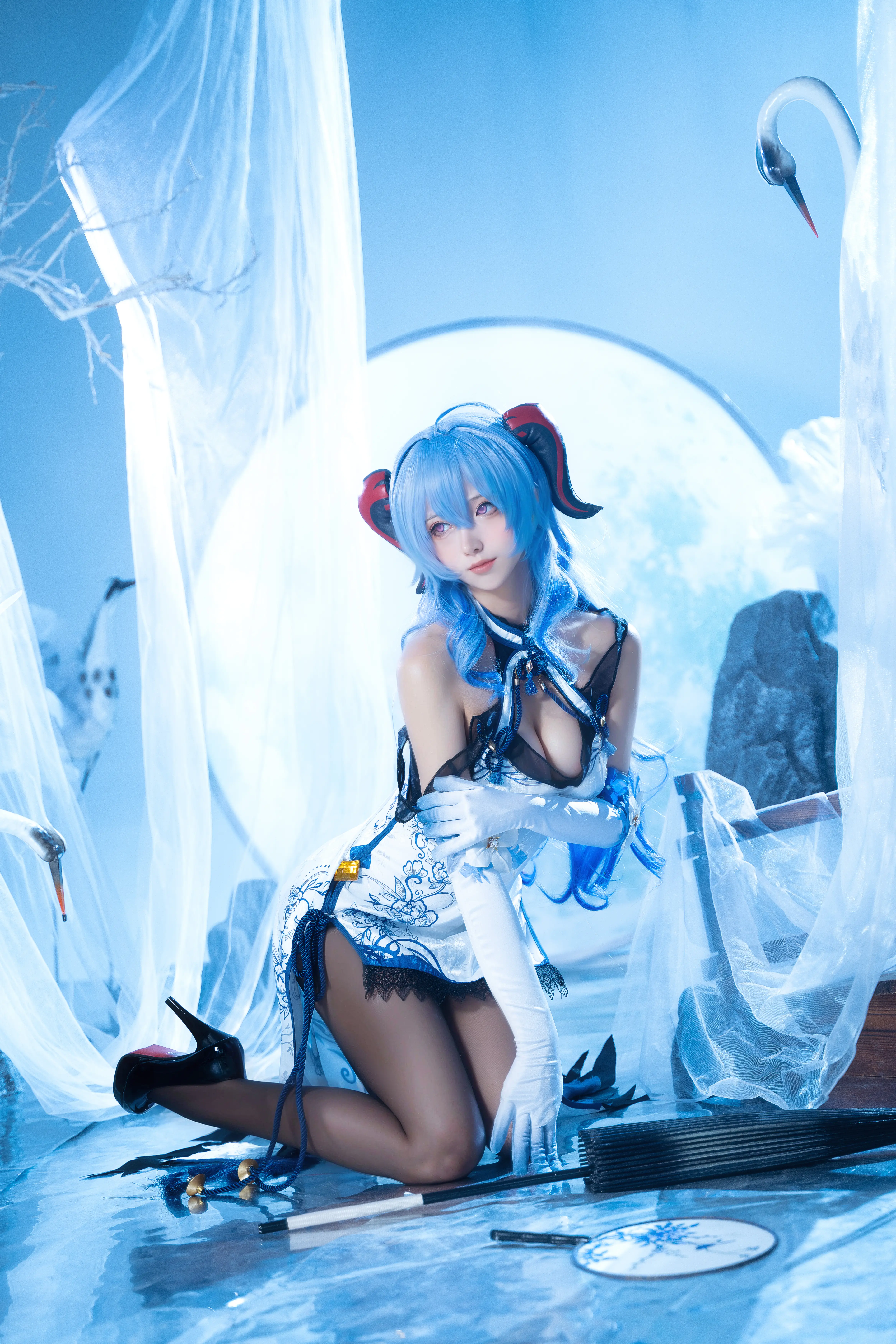 Seya-狮砸 - NO.010  原神 甘雨青花瓷[12P-139M]-AQA.CC