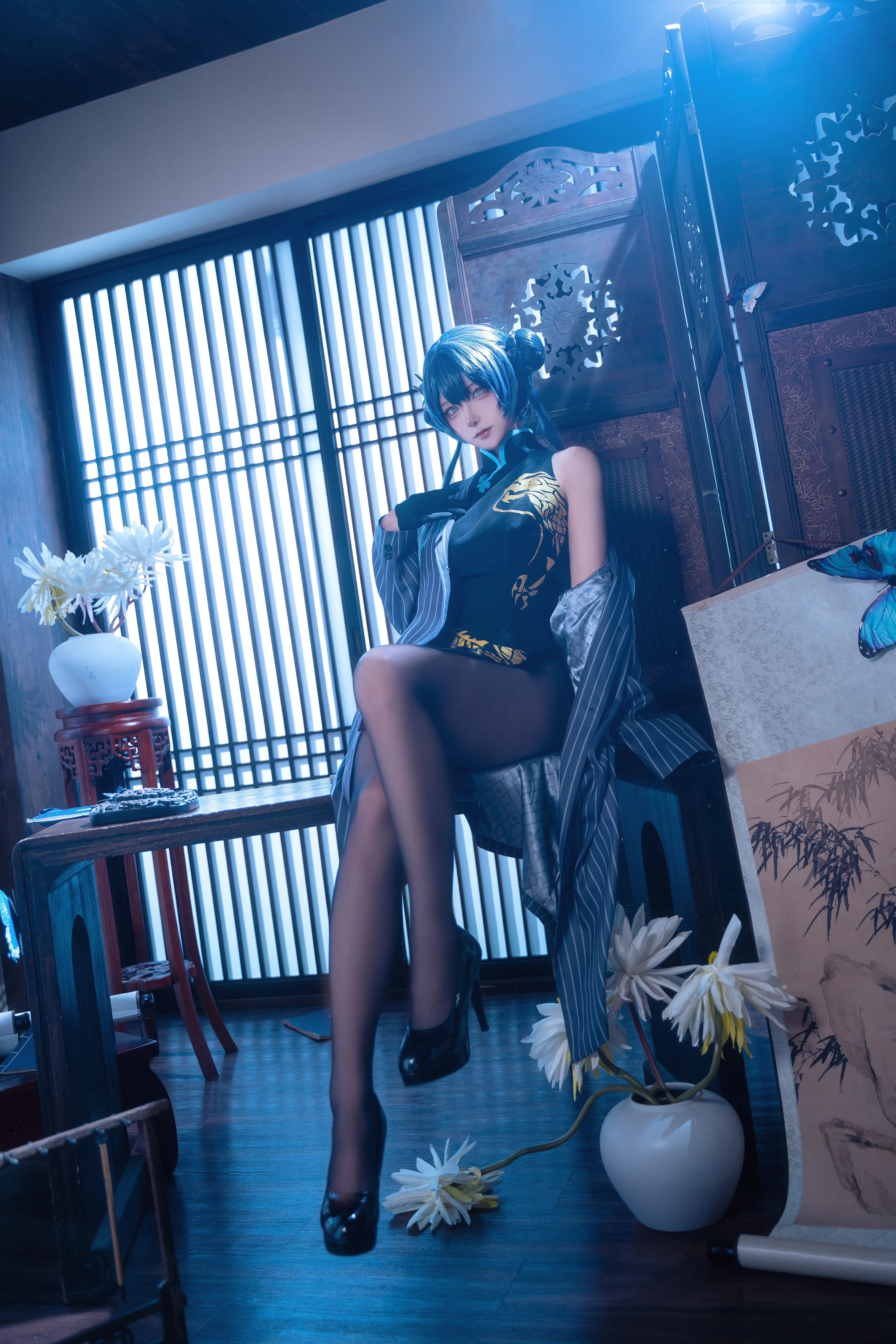 Seya-狮砸 - NO.042  蔚蓝档案 妃咲 旗袍[12P 138M]-AQA.CC