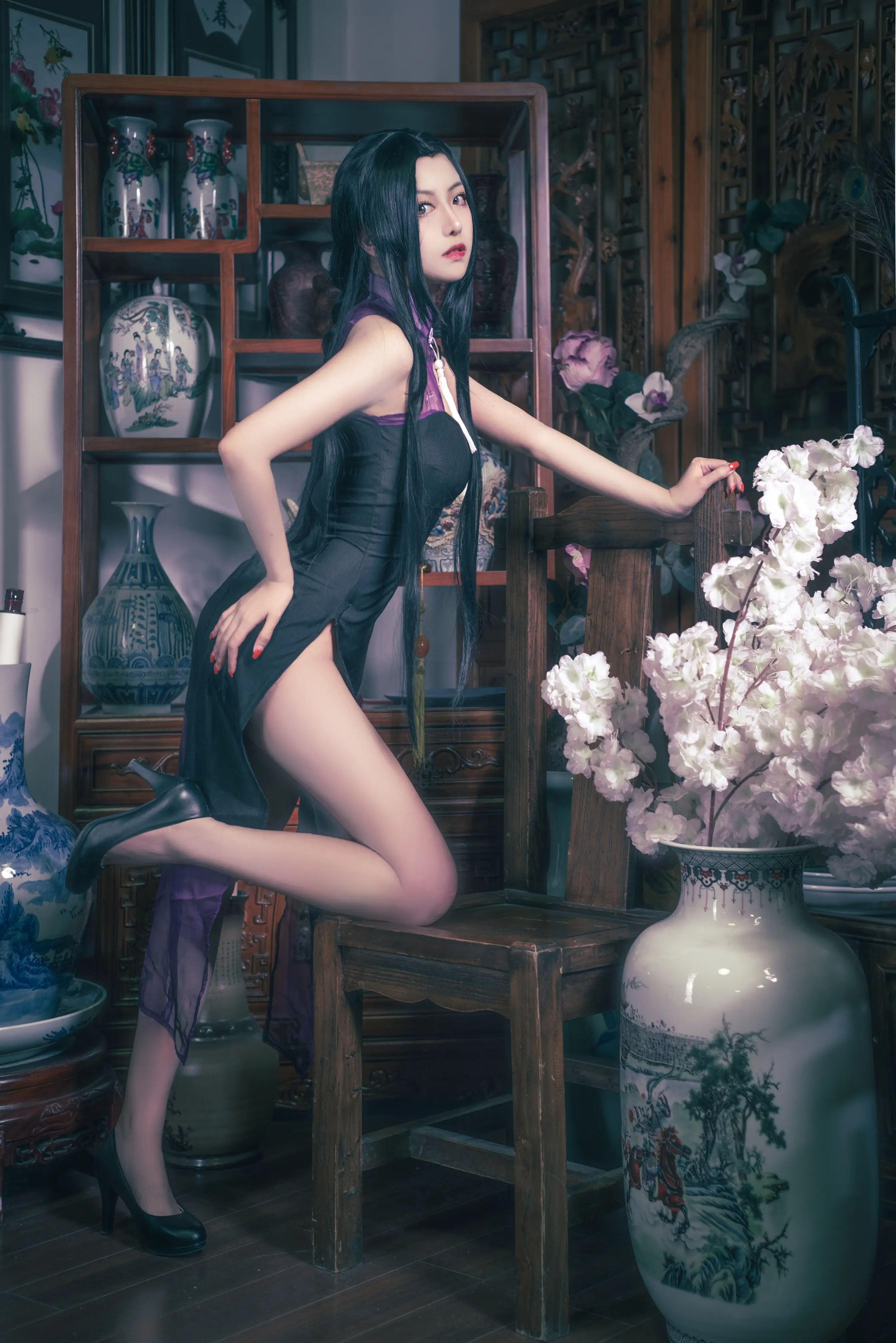 Shika小鹿鹿 – NO.39 万花旗袍-AQA.CC