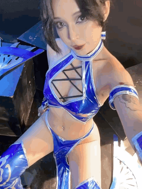 图片[3]-Umeko J NO.080 cosplay Kitana Mortal Kombat [118P9V 2.54GB]-AQA.CC