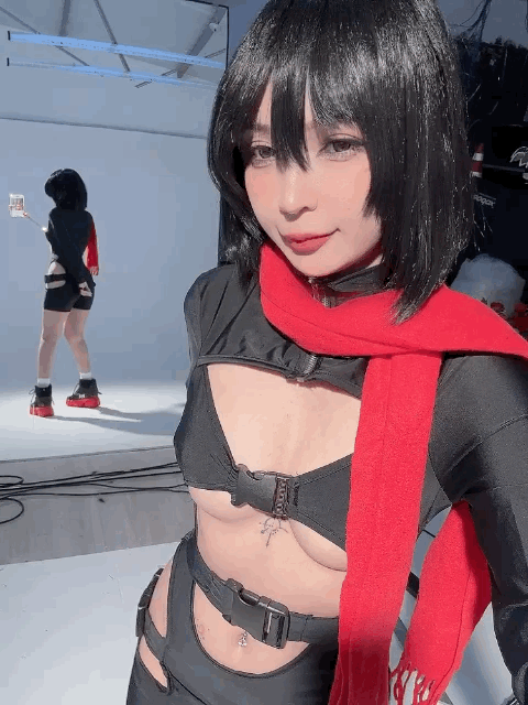 图片[2]-Umeko J NO.085 cosplay Mikasa Ackerman Gym Attack on Titan [127P 1.5GB]-AQA.CC