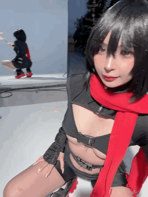 图片[3]-Umeko J NO.085 cosplay Mikasa Ackerman Gym Attack on Titan [127P 1.5GB]-AQA.CC