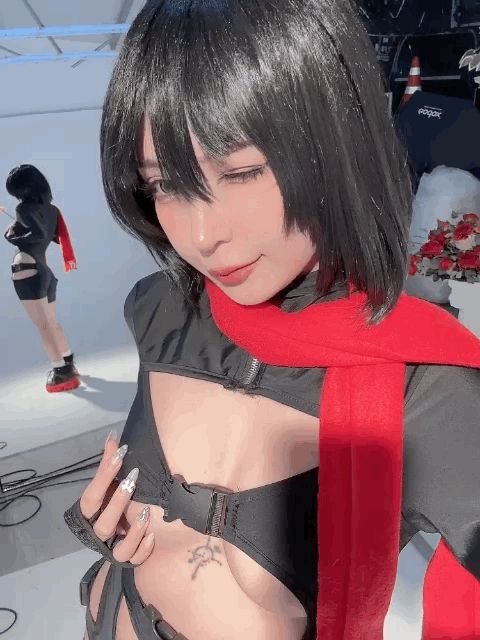 图片[4]-Umeko J NO.085 cosplay Mikasa Ackerman Gym Attack on Titan [127P 1.5GB]-AQA.CC