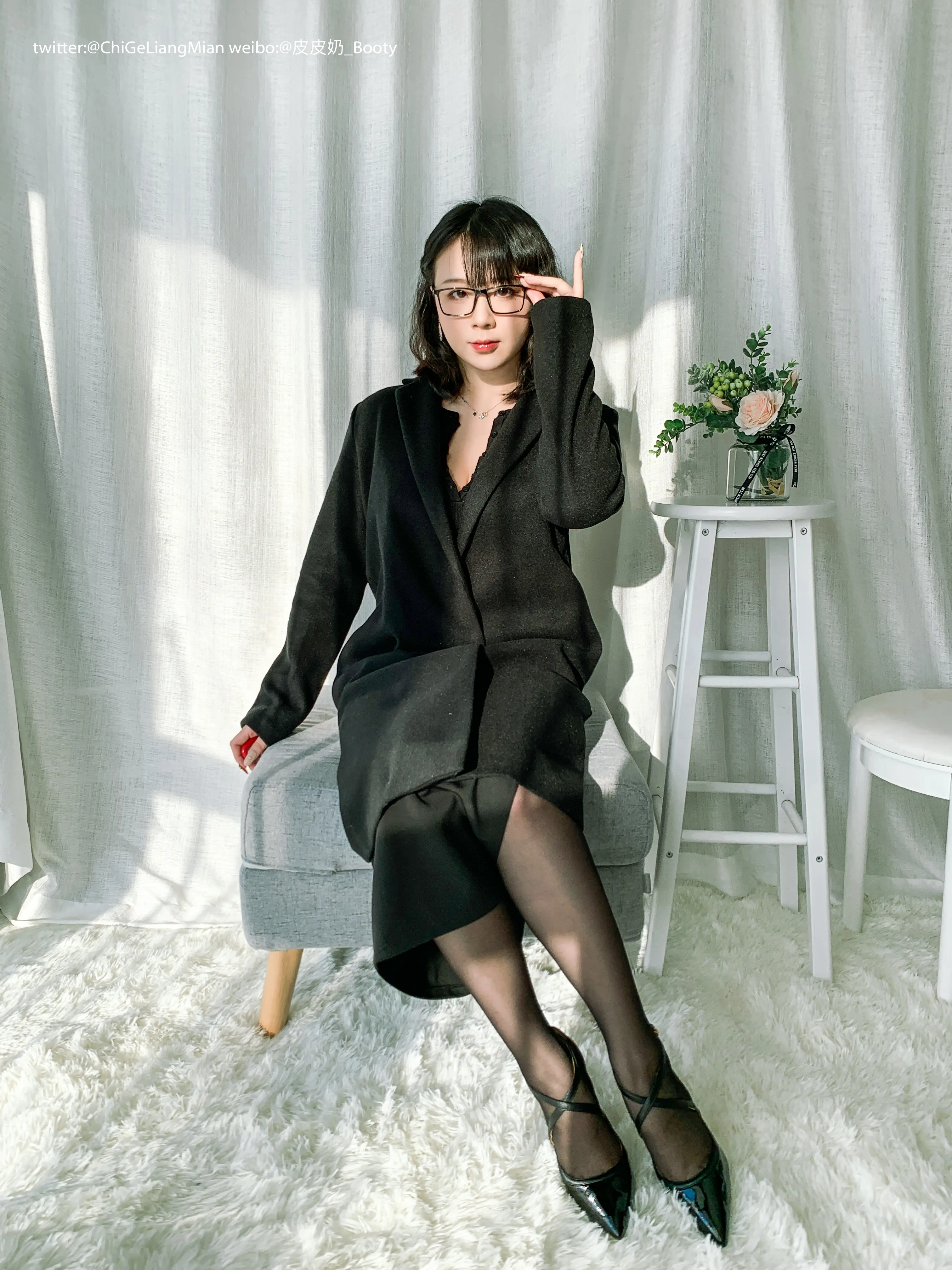 图片[2]-皮皮奶可可爱了啦 – NO.011 黑色高岭ol自拍全部图加动图视频版 [148P1V-965MB]-AQA.CC