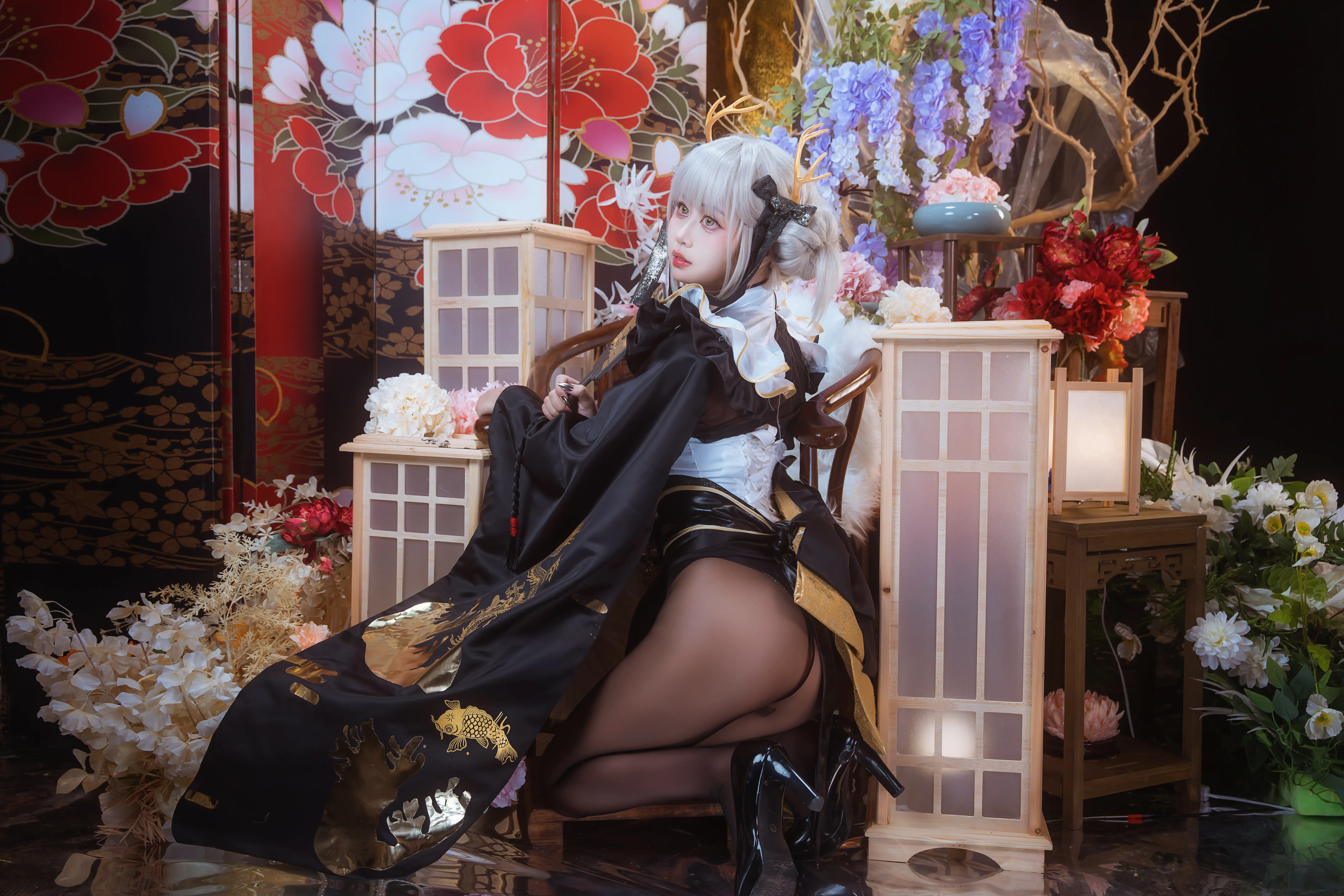 萌芽儿o0 – NO.050  白兔和服[18P-137.4M]-AQA.CC