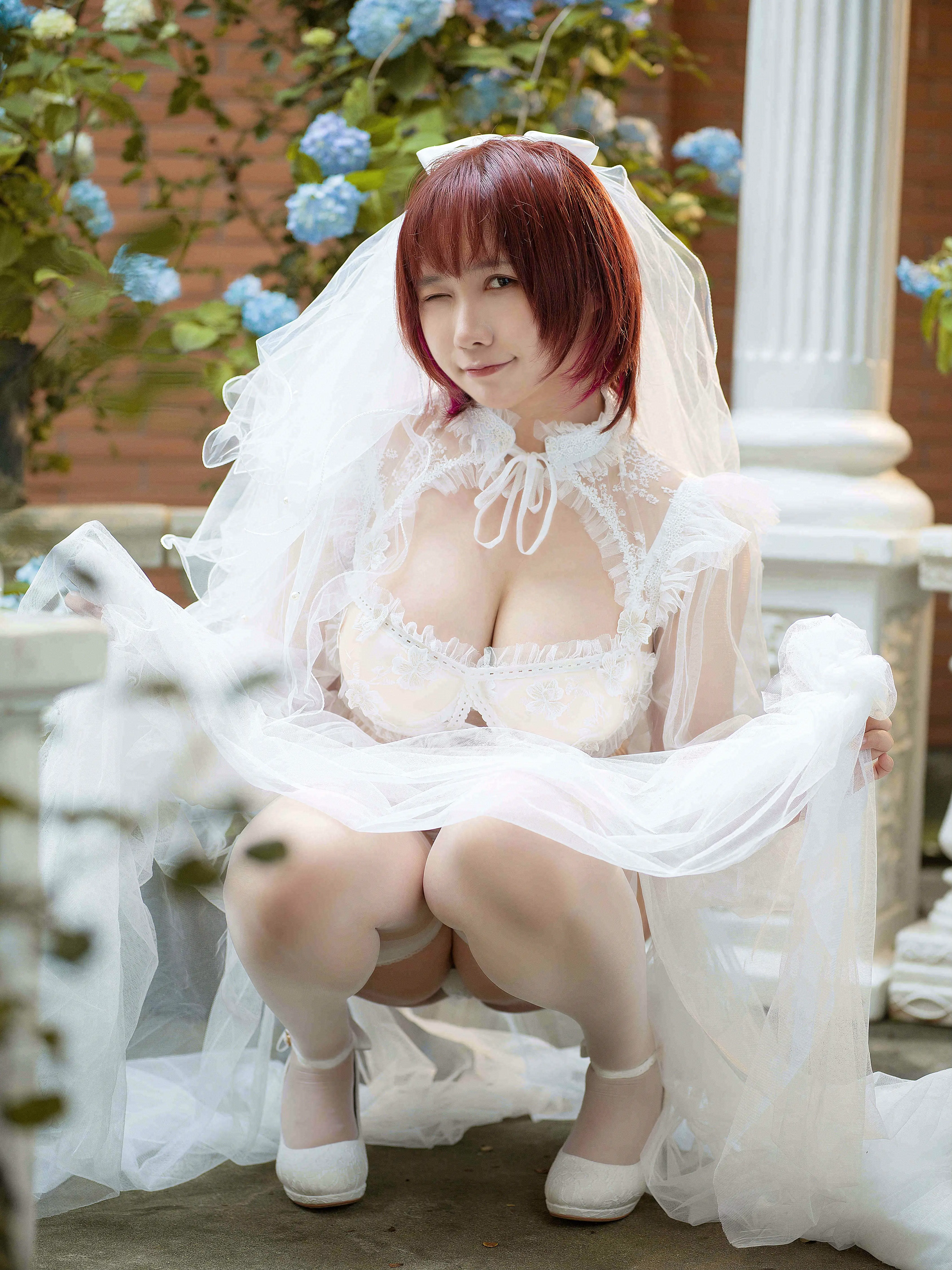 麻花酱 NO.040 黑白婚纱 [60P-599MB]-AQA.CC