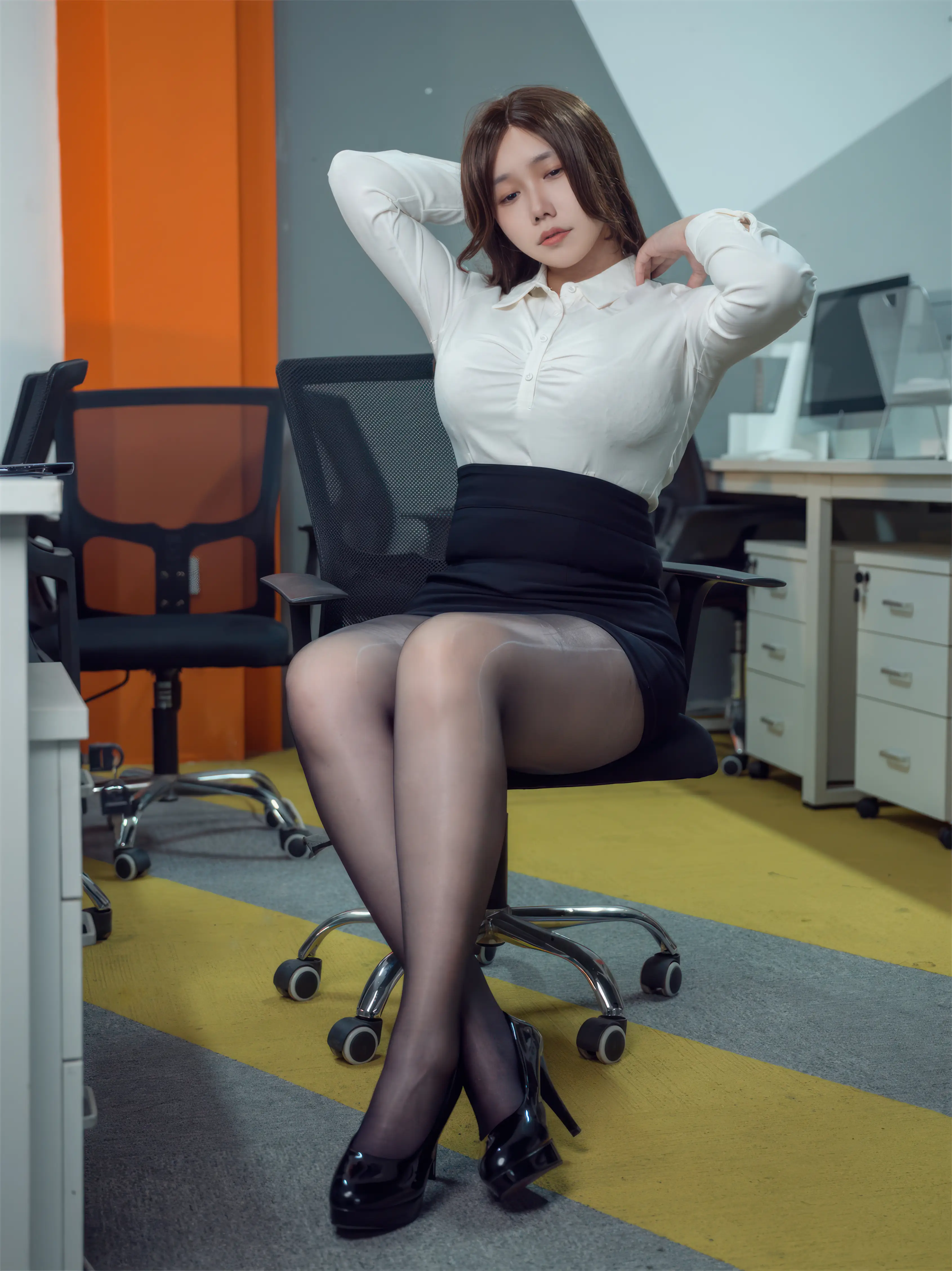 麻花酱 NO.074 OL白衬衫姐姐 [40P1V-213MB]-AQA.CC